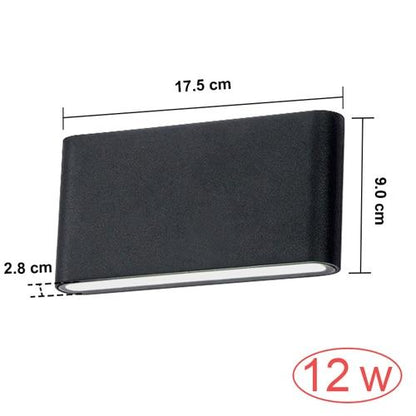 Waterproof Outdoor Wall Lamp 6W 12W LED Source Up And Down Lighting Modern Minimalist Indoor Engineering Porch Garden Light