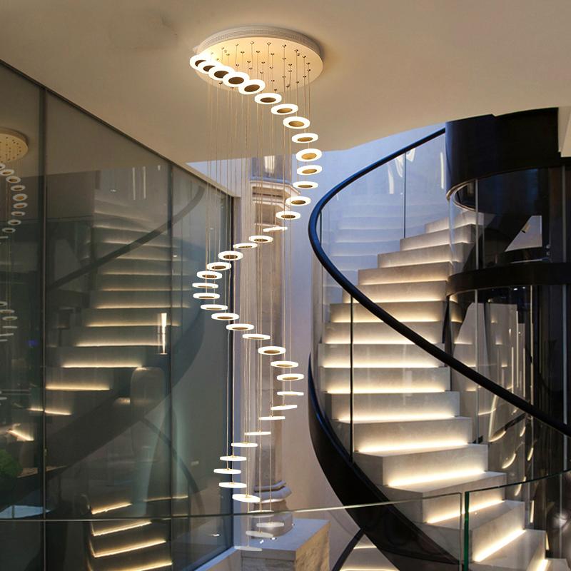 Modern LED Chandelier Living Room Pendant Lamp Bedroom Fixtures Stairs Suspended Lights Restaurant HangingC Lighting Luminaire
