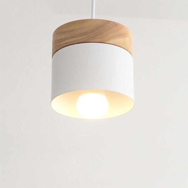 LED Wood Pendant Light Modern Nordic Pendant Lamp LED Pendant Lighting Bedroom Bedside Study Corridor Hotel Pendant Lamps