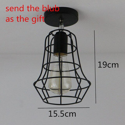 Retro Indoor Lighting Vintage Ceiling Light LED Lights More Kinds Iron Cage Lampshade Warehouse Style Light Fixture