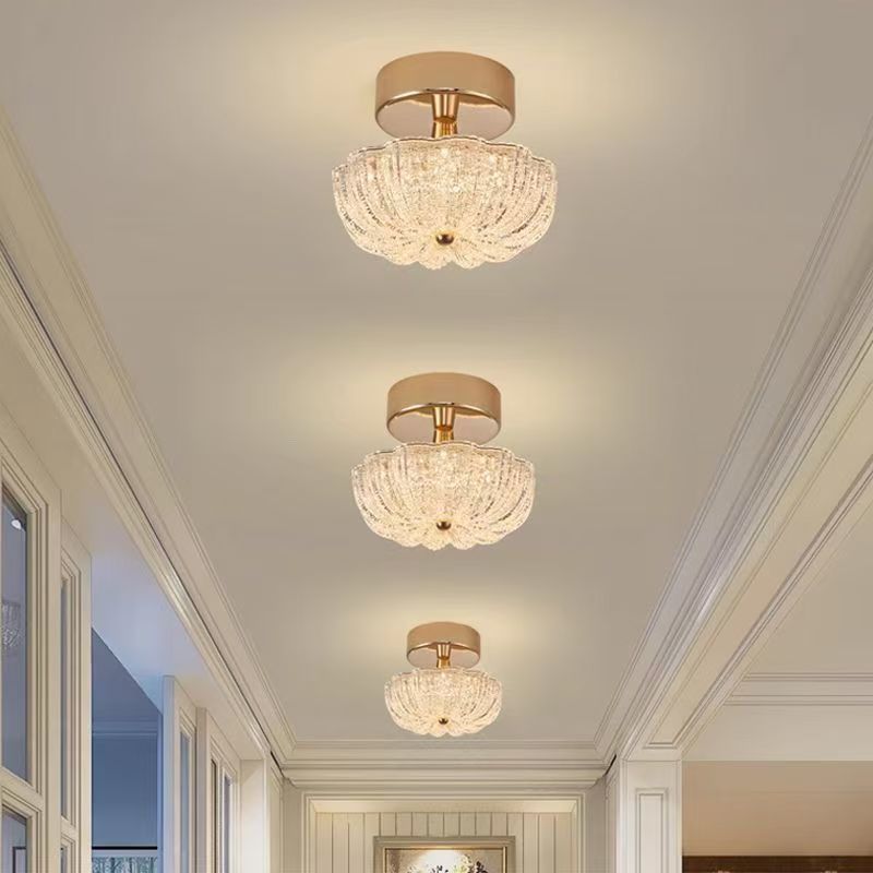 Modern Crystal sand acrylic LED Ceiling Light Small Pendant Lamp for Doorway Corridor Balcony Home decoratio