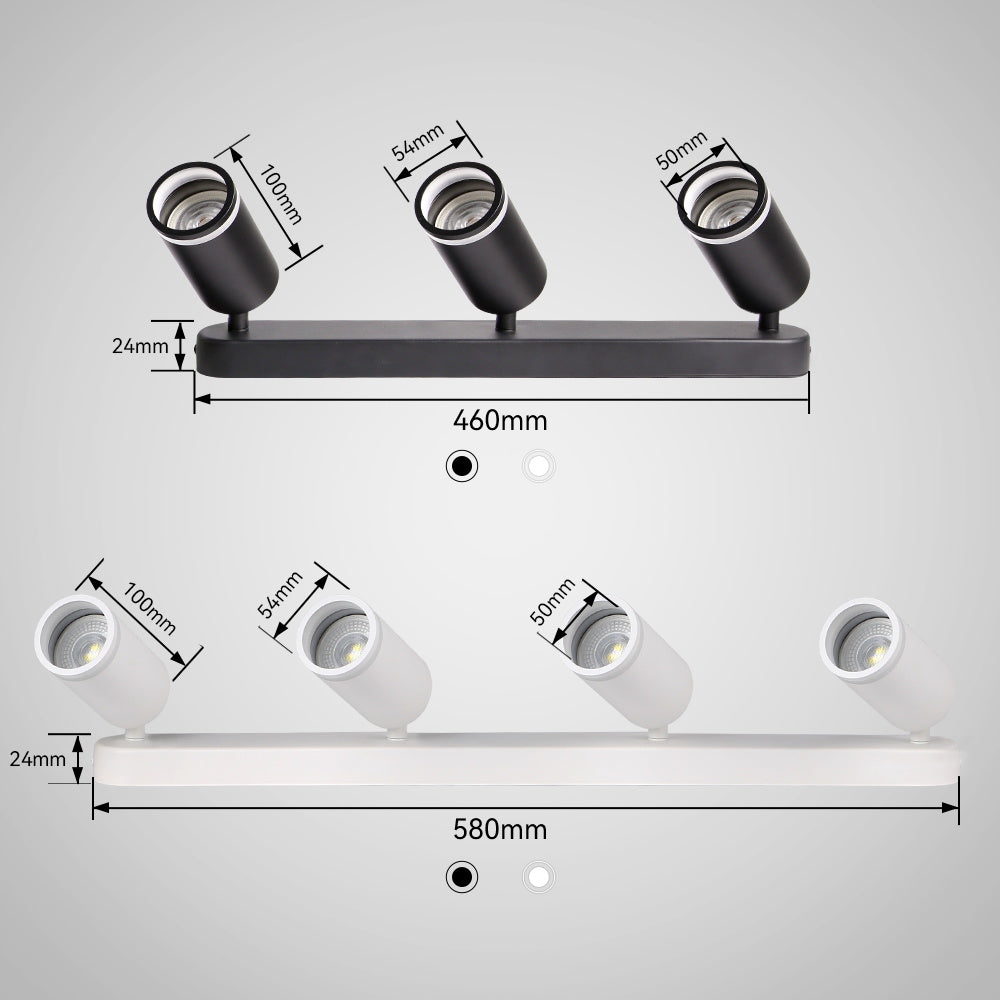 GU10 LED Track Light Spotlight 110-220V Suit Ceiling Lamp GU10 3 Color COB Spot Lights For Kitchen Commercial Living Room