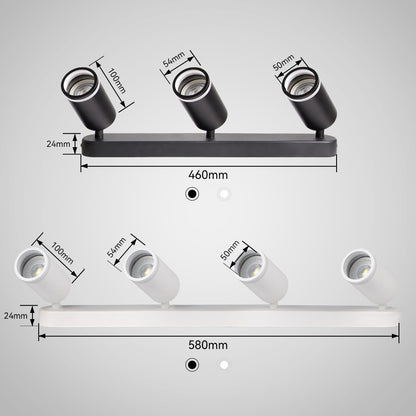 GU10 LED Track Light Spotlight 110-220V Suit Ceiling Lamp GU10 3 Color COB Spot Lights For Kitchen Commercial Living Room