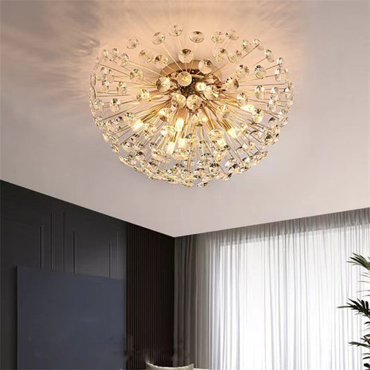 Dandelion Crystal Ceiling Light  New Style Living Room, Bedroom, Study Decoration Light Creative Sun Flower LED Light