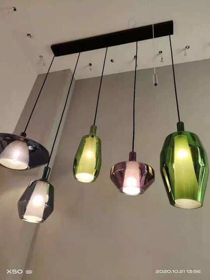 Creative Stained Glass Chandelier Nordic Single-headed Chandelier