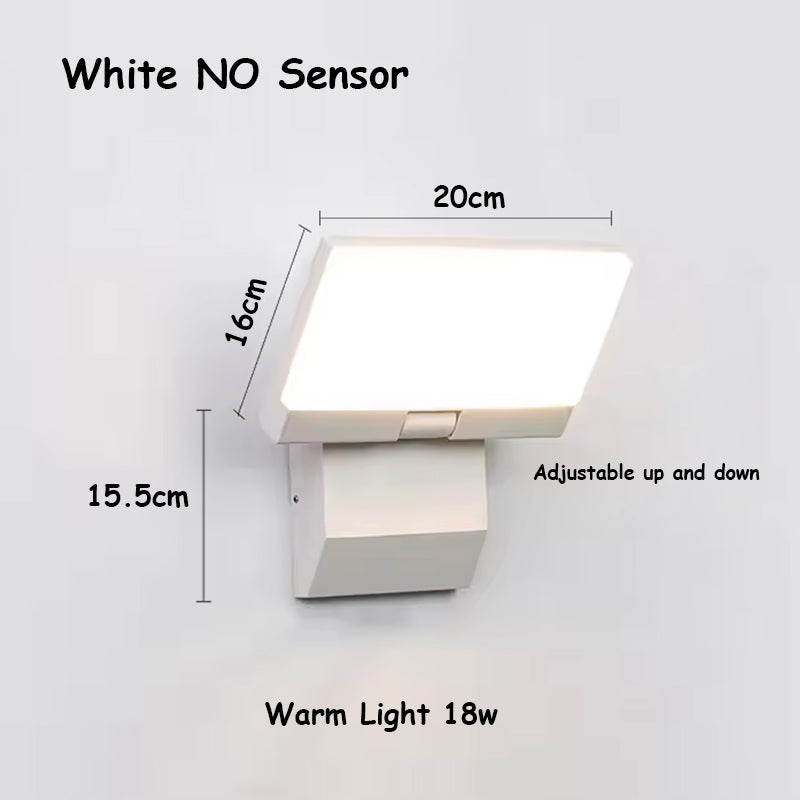 Outdoor Wall Light LED IP65 Waterproof Sensor 18w Foldable Modern Wall Lights Garden Courtyard Indoor Lamps