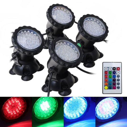 Waterproof LED Underwater Lights Lamp RGB Underwater Spot Light for Swimming Pool Fountains Pond Water Garden Aquarium Light