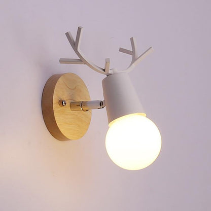 Moose Wall Light Creative Coffee Restaurant Cake Shop Cosy Flower Shop Bedroom Bedside Deer Wall Lights