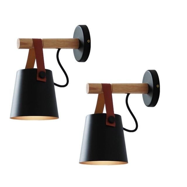 Modern minimalist adjustable wall-mounted household bedside lighting wall decoration bathroom mirror lamp LED wood wall lamp E27