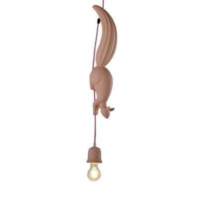 LED Hanglamp Squirrel Shape Nordic Creative Hanging Pendant Light Lamp For Dining Room Living Room Kids Room Pink Blue White E27