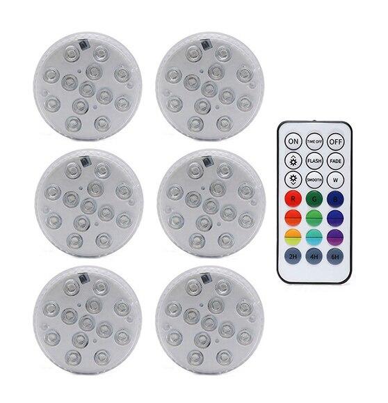 Upgrade Magnet RGB Submersible Light IP68 13LEDs Underwater Night Lamp Outdoor Vase Bowl Pond Swimming Pool Decor Lamp
