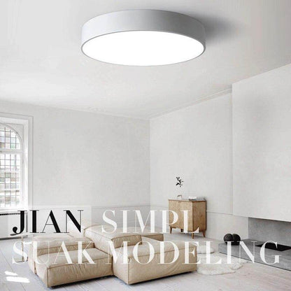 Modern Iron Round Black White LED Ceiling Lights for Living Room Bedroom Indoor Ceiling Lamps
