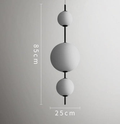 Nordic Simple Modern Restaurant Lamps Personalized Creative Glass LED Large and Small Ball Chandelier