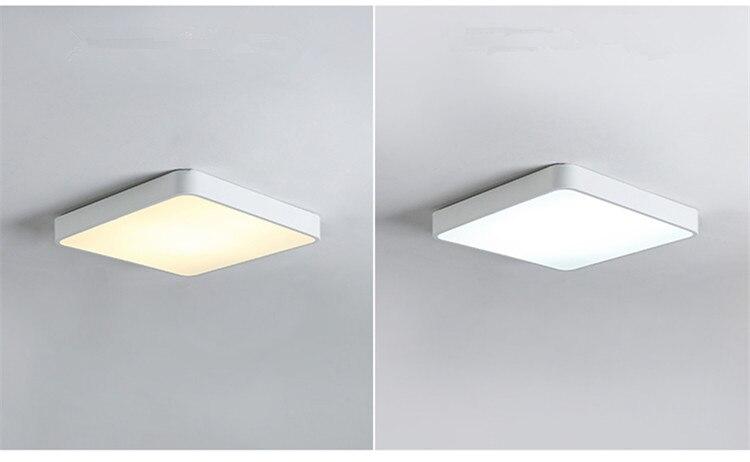 Modern LED Ceiling Light Ultra-thin Colorful Square  Iron Acrylic Kitchen Bedroom Indoor Dustproof Lighting Fixture