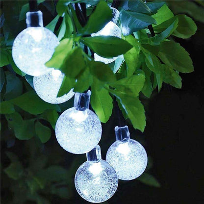 5M 7M 10M Solar Lamp Crystal Ball LED String Lights Flash Waterproof Fairy  For Outdoor Garden Christmas Wedding Decoration