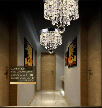Modern Crystal Pendant Lights LED Corridor LED Pendant Crystal Lights Living Room Crystal Pendant lamp