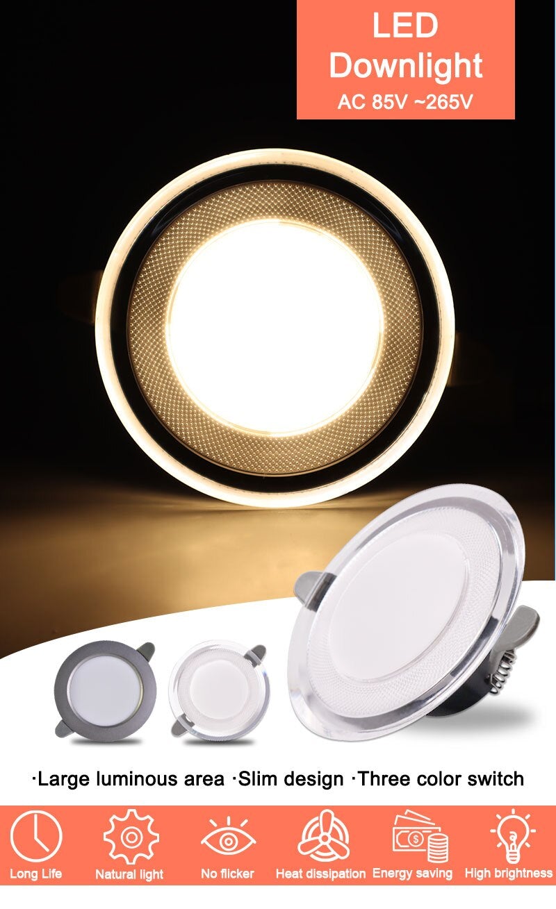 10Pcs Downlight 3w 5w spot led lights 3000k 4500K 6000K  led Downlight Kitchen living room Indoor recessed lighting