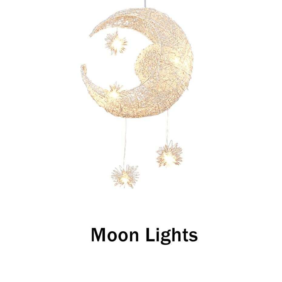 Modern LED Pendant Light For Living room Bedroom Dining Room Hanging Lamp Moon Star Pendant Lamp Children Bedroom Light Luminare