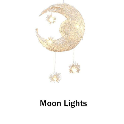 Modern LED Pendant Light For Living room Bedroom Dining Room Hanging Lamp Moon Star Pendant Lamp Children Bedroom Light Luminare