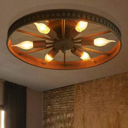 Industrial Style American Retro Wrought Iron Ceiling Lamp Personality and Creativity
