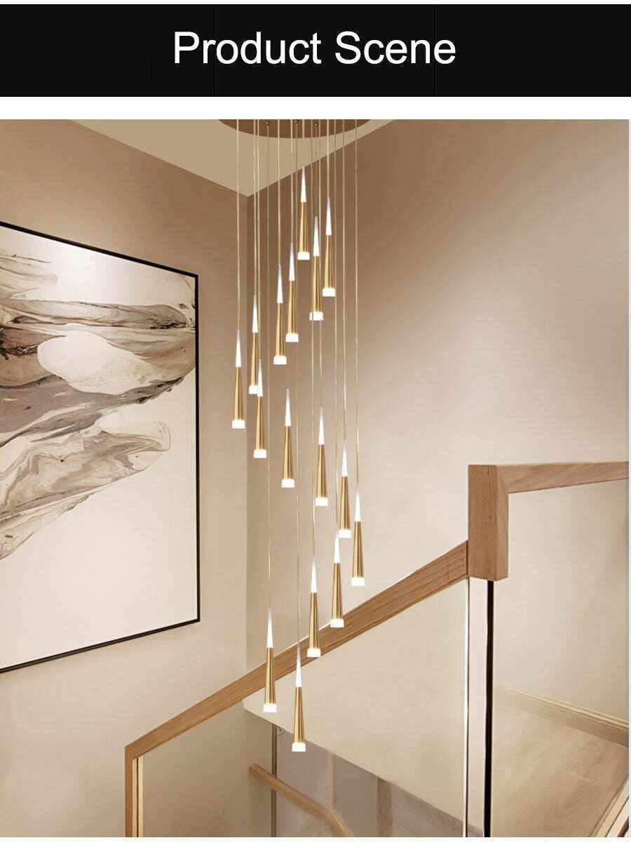 LED Simple Pendant Lights Gold Lamp For Living Room  Lustre Pendant Lights Pendant Ceiling Fixtures