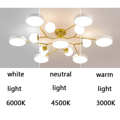 Modern Simple Living Room Lamp Light Luxury Atmosphere Bedroom Ceiling Lamp Personalized Dining Room Light