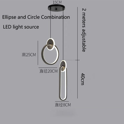 Modern Creative LED Pendant Lamps For Home Living Room Background Wall Hanging Chandelier Bedroom Bedside Lamp Dining Room Decor