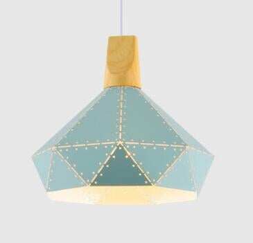 Creative Nordic postmodern minimalist cafe restaurant bar personality wrought iron hollow solid wood chandelier single head