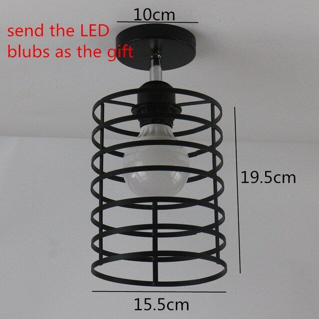 Retro Indoor Lighting Vintage Ceiling Light LED Lights More Kinds Iron Cage Lampshade Warehouse Style Light Fixture