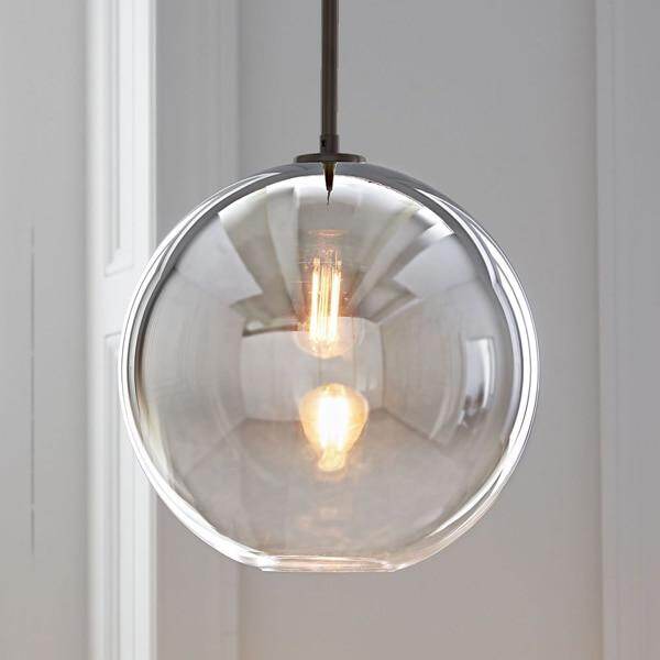 Modern Glass Ball Pendant Light Gradient Color Hanging Lamp Hanglamp Kitchen Light Fixture Dining Living Room Luminaire