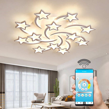 LEDs Chandelier Modern stars For Living Room Bedroom remote/APP support Home design chandelier  model   ICFW1913