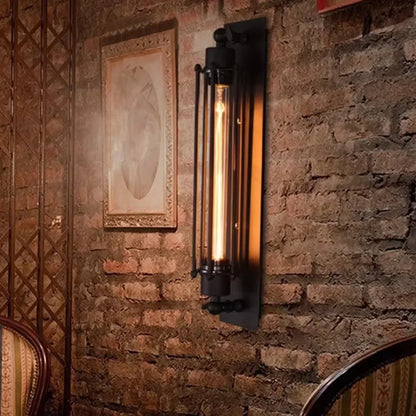 Antique Grow Flute Wall Lamp Wrought Iron American Industrial Style Retro Restaurant Corridor Aisle Lighting Wall Lamp