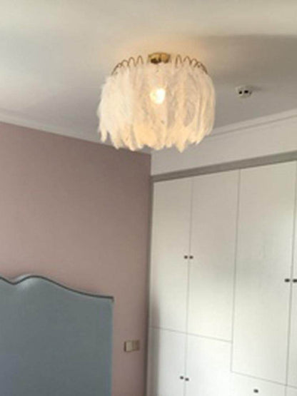 Feather Lamp Modern Nordic  Fairy Feather Chandelier Lamp Loft Pendant Lamp Lights Living Suspension Lighting Fixtures