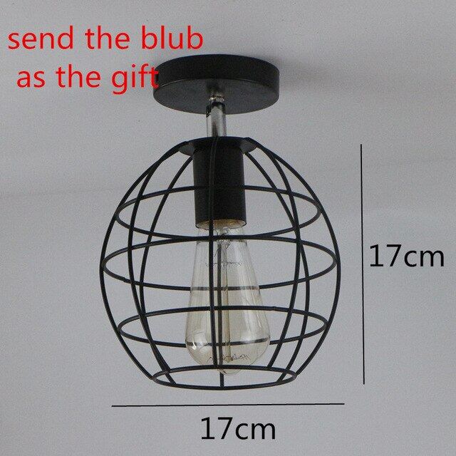 Retro Indoor Lighting Vintage Ceiling Light LED Lights More Kinds Iron Cage Lampshade Warehouse Style Light Fixture