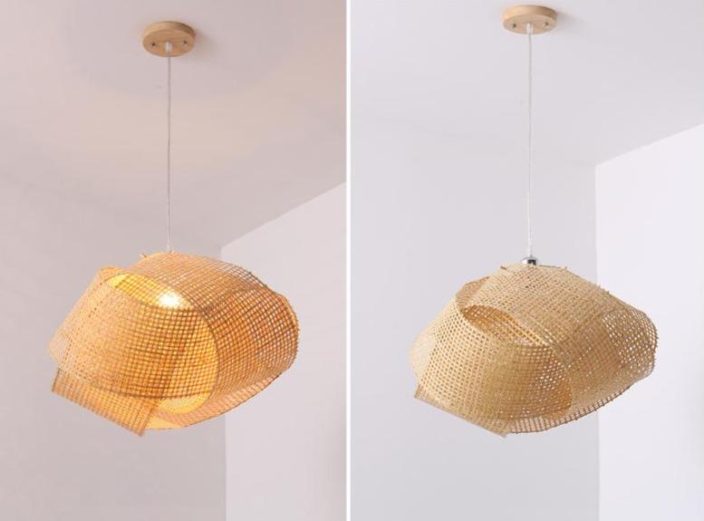 Creative Personality Chandelier Special-shaped Craft Bamboo Woven Lamp