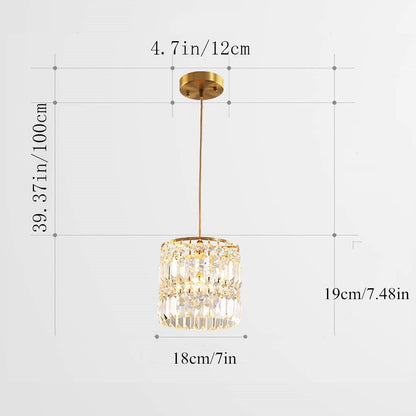 Nordic LED Gold Pendant Hanging Light Crystal Ceiling Lamps Modern Chandelier Lustre Dining Table Kitchen Island Decor Fixtures