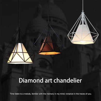 Nordic LED Diamond Pendant Light Colorful Lamp Shade E27 Creative Bar Tea Restaurant Lighting Attic Lights Spider Light Lamps