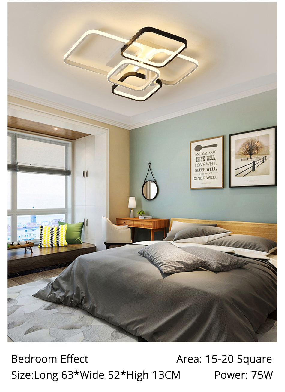 Black White Color Modern Led Ceiling Lights Creative For Living Room Dimmable Dome Lamp Fixture Dimmable Lustre Fixtures Dero
