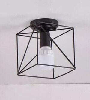 Modern Wrought Iron E27 Led Ceiling Lamps Black Ceiling Lights For Kitchen Living Room Bedroom Study Aisle Restaurant Cafe Hotel