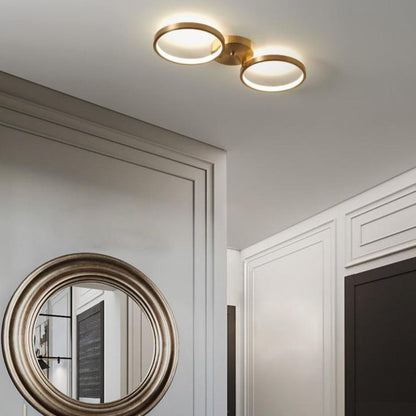 Ring All Copper Jane Bedroom Lamp Led Ceiling Lamp