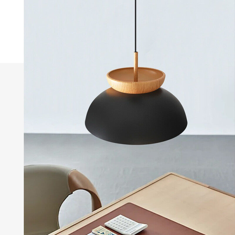 Modern LED Pendant Light  Minimalist Wooden Hanging Lamp for Aisle Balcony Cloakroom Interior Lighting Fixture