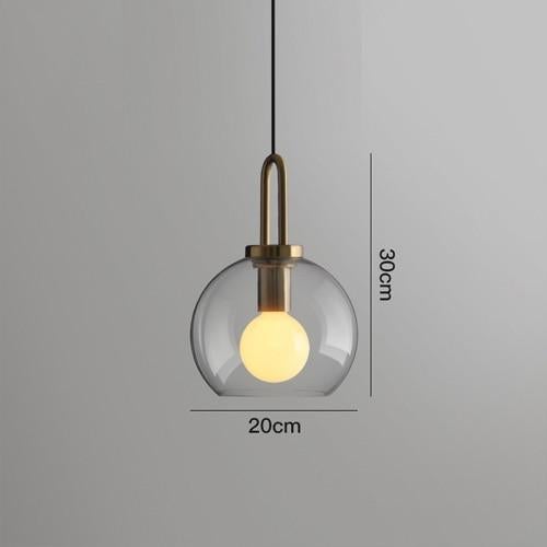 Postmodern Ins Pendant Lights Luxury Restaurant Lamps Nordic Bar Bedroom Bedside Glass Ball Single Hanging Lamp