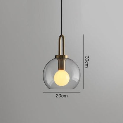 Postmodern Ins Pendant Lights Luxury Restaurant Lamps Nordic Bar Bedroom Bedside Glass Ball Single Hanging Lamp