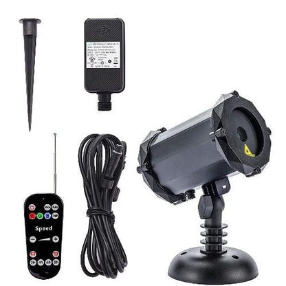 1pcs x-37p-d garden laser lights projector 18 festive designs for christmas halloween blue green red 3 color waterproof laser projector