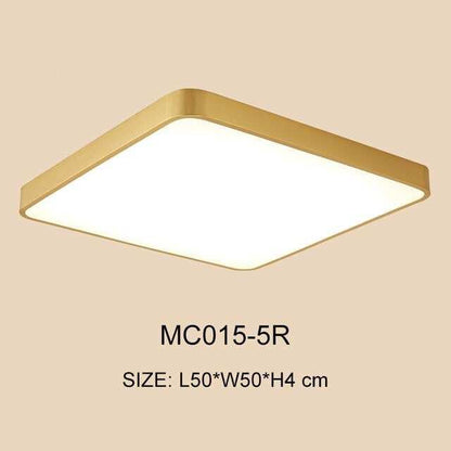 Nordic Copper LED Ceiling Lights Round Square Gold Ceiling Fixture For Kitchen Living room Kids Bedroom Home Hall Corridor Light