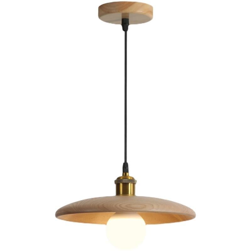 Nordic Solid Wood Lamp Restaurant Chandelier Single Head Art