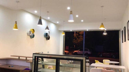 Nordic Combined Bar Real Wood Pendant Lights Multicolor Aluminum Lamp Shade Pendant Lamps for Dining Room Home Lighting Fixture
