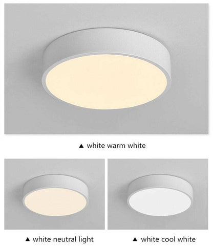 Modern Ceiling Light Round Macarons Lighting Iron Metal Acrylic Kitchen Bed Room Foyer LED Chip Lamp Decoration Light Fixture