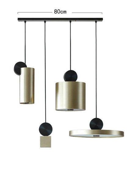 Simple Window Bedside Postmodern Style Ins Designer Restaurant Bar Creative Combination of Geometric Chandeliers