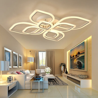 LED Ceiling Light Lustre For Living Room Kitchen Bedroom Dining Room Ring Chandelier Light Fixture Remote Control APP Dec
